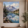 Alpensee mit Gipfeln als Leinwand oder Fine Art Print