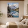 Alpensee mit Gipfeln als Leinwand oder Fine Art Print