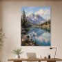 Alpensee mit Gipfeln als Leinwand oder Fine Art Print