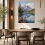Alpensee mit Gipfeln als Leinwand oder Fine Art Print