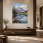 Alpensee mit Gipfeln als Leinwand oder Fine Art Print