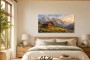 Alpine Hütte im Sonnenlicht, Wandbild oder Kunstdruck