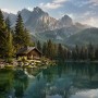 Alpenidylle am Bergsee, Leinwand oder Fine Art Print