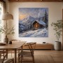 Winterhütte im Gebirge als Wandbild oder Fine Art Print