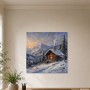 Winterhütte im Gebirge als Wandbild oder Fine Art Print