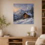 Winterhütte im Gebirge als Wandbild oder Fine Art Print