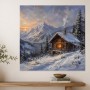 Winterhütte im Gebirge als Wandbild oder Fine Art Print