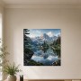 Bergsee mit Spiegelung als Wandbild oder Leinwand