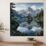 Bergsee mit Spiegelung als Wandbild oder Leinwand