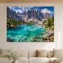 Alpensee mit Gipfeln als Wandbild oder Kunstdruck