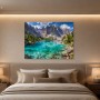 Alpensee mit Gipfeln als Wandbild oder Kunstdruck