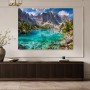 Alpensee mit Gipfeln als Wandbild oder Kunstdruck