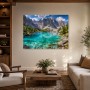 Alpensee mit Gipfeln als Wandbild oder Kunstdruck