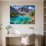 Alpensee mit Gipfeln als Wandbild oder Kunstdruck