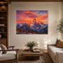 Leuchtende Berglandschaft als Wandbild oder Fine Art Print