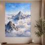Verschneite Gipfel als Leinwand oder Poster in klarer Berglandschaft
