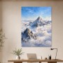 Verschneite Gipfel als Leinwand oder Poster in klarer Berglandschaft