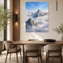 Verschneite Gipfel als Leinwand oder Poster in klarer Berglandschaft