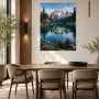 Bergsee mit Spiegelung, Leinwand oder Poster in alpiner Ruhe