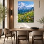 Alpine Bergwiese zwischen Himmel und Gipfeln, Leinwand oder Poster