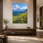 Alpine Bergwiese zwischen Himmel und Gipfeln, Leinwand oder Poster