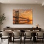 Brooklyn Bridge bei Sonnenuntergang, Wandbild oder Kunstdruck