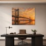 Brooklyn Bridge bei Sonnenuntergang, Wandbild oder Kunstdruck