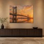 Brooklyn Bridge bei Sonnenuntergang, Wandbild oder Kunstdruck