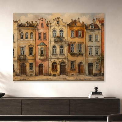 Historische Fassaden als Leinwandbild oder Kunstdruck