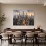 Leuchtende Skyline als Wandbild oder Acrylbild