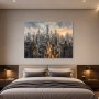 Leuchtende Skyline als Wandbild oder Acrylbild