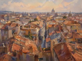 Altstadtpanorama als Wandbild oder Kunstdruck in warmem Licht Altstadtpanorama als Wandbild oder Kunstdruck in warmem Licht