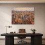 Altstadtpanorama als Wandbild oder Kunstdruck in warmem Licht