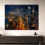 Leuchtende Skyline bei Nacht, Wandbild oder Fine Art Print