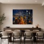 Leuchtende Skyline bei Nacht, Wandbild oder Fine Art Print