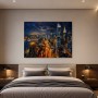 Leuchtende Skyline bei Nacht, Wandbild oder Fine Art Print