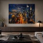 Leuchtende Skyline bei Nacht, Wandbild oder Fine Art Print