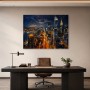 Leuchtende Skyline bei Nacht, Wandbild oder Fine Art Print