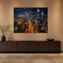 Leuchtende Skyline bei Nacht, Wandbild oder Fine Art Print