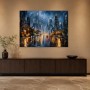 Nachtstadt im Regen als Modernes Wandbild oder Acrylbild