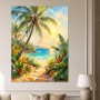 Tropische Küstenlandschaft als Leinwand oder Kunstdruck