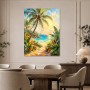 Tropische Küstenlandschaft als Leinwand oder Kunstdruck