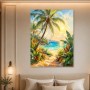 Tropische Küstenlandschaft als Leinwand oder Kunstdruck
