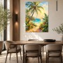 Tropische Küstenlandschaft als Leinwand oder Kunstdruck