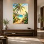 Tropische Küstenlandschaft als Leinwand oder Kunstdruck