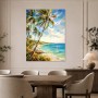 Tropische Küste mit Palmen, Leinwand oder Poster für Wohnräume