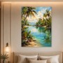 Tropische Lagune als Leinwand oder Poster für entspannte Wohnräume