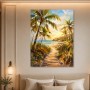 Tropischer Sonnenweg als Leinwand oder Poster für maritime Räume