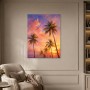 Tropischer Sonnenuntergang als Leinwand oder Poster mit Palmen