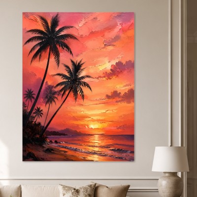 Tropischer Sonnenuntergang als Leinwandbild oder Poster